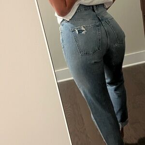 High Rise Straight Jeans